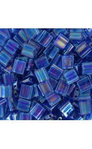 Miyuki tila 5x5mm beads - Transparent capri blue ab TL-291